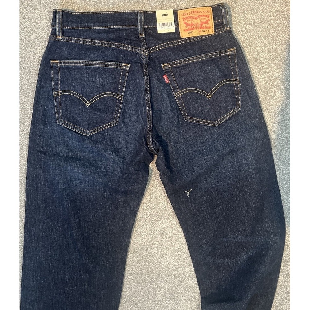 Levi's Men's 505 Regular Fit Jeans, Medium Stonewash, 32w X 32L - Picture 4 of 5